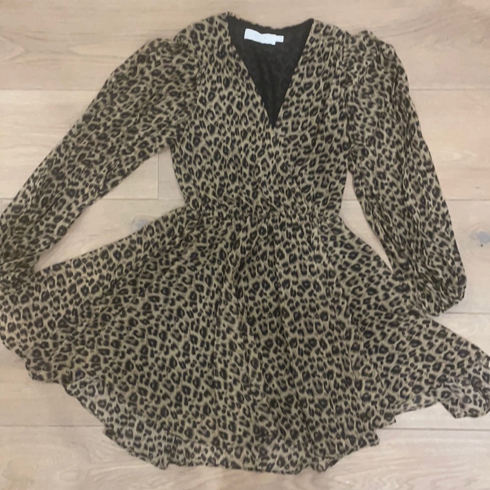 ASTR The Label Raphaela Leopard Print Dress Size S